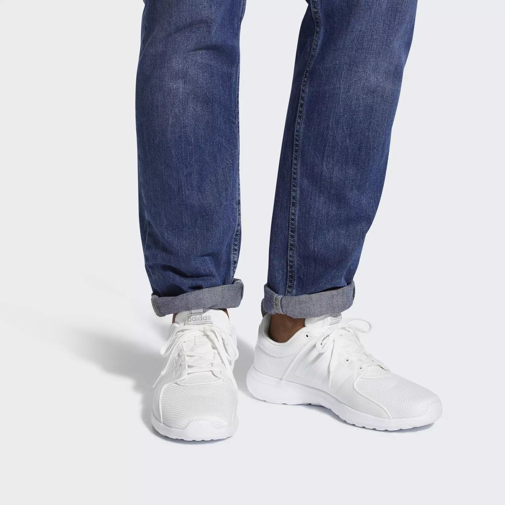 Adidas Cloudfoam Lite Racer Tenis Blancos Para Hombre (MX-33447)